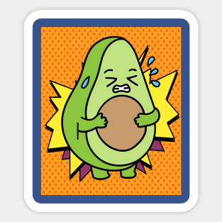 Funny Avocado Fruit Sticker